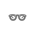 Fashion spectacles line icon Royalty Free Stock Photo