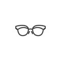 Fashion spectacles line icon