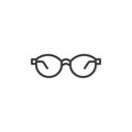 Fashion spectacles line icon