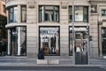 Fashion store window display in Gran Via avenue in Madrid Royalty Free Stock Photo