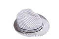 Fashion straw fedora hat isolated on a white background beach hat four views summer fashion free style Royalty Free Stock Photo