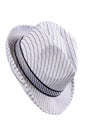 Fashion straw fedora hat isolated on a white background beach hat four views summer fashion free style Royalty Free Stock Photo