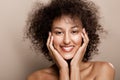 Fashion studio portrait of beautiful african american woman