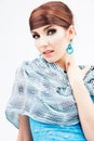 Fashion style woman portrait in asian clothes Royalty Free Stock Photo