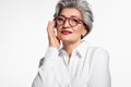 Fashion stylish mature woman in eyewear