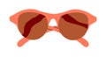 Fashion, summer, beach sunglasses for women. Front view of sun eyewear.