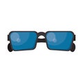 Fashion sunglasses accesory cartoon isolated