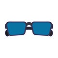 Fashion sunglasses accesory cartoon isolated