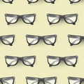 Fashion sunglasses accessory seamless pattern background sun spectacles plastic frame modern eyeglasses vector Royalty Free Stock Photo