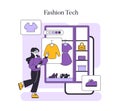 fashion tech. Flat Vector Illustration Royalty Free Stock Photo