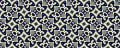 Fashion Textile Print. Royal Blue Seamless Kaleidoscope. Indigo Golden Baroque Design. Geometric Tapestry Texture. Abstract