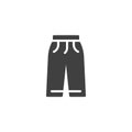 Fashion trousers vector icon
