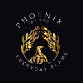 Fashion vector logo. Bird vector logo, Falcon logo. phoenix emblem.