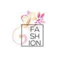 Fashion vector logo design. Royalty Free Stock Photo