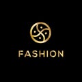 Fashion vector logo. Make up vector logo. Hair dresser logo . Royalty Free Stock Photo