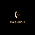 Fashion vector logo. Make up vector logo. Hair dresser logo . Royalty Free Stock Photo