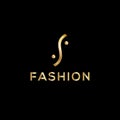 Fashion vector logo. Make up vector logo. Hair dresser logo . Royalty Free Stock Photo