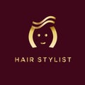 Fashion vector logo. Make up vector logo. Hair dresser logo . Royalty Free Stock Photo