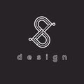 Fashion vector logo. S letter logo. Jewellery emblem Royalty Free Stock Photo