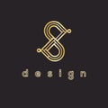 Fashion vector logo. S letter logo. Jewellery emblem Royalty Free Stock Photo