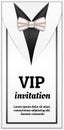 Fashion vip white invitation banner, realistic style Royalty Free Stock Photo