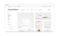 Fashion webstore site template mock up isolated, Royalty Free Stock Photo