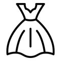 Fashion wedding dress icon, outline style Royalty Free Stock Photo