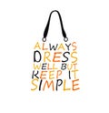 Fashion woman bag made from quote