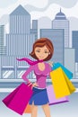 Fashion Woman Shopping Bag Bags Downtown