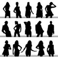 Fashion woman silhouettes Royalty Free Stock Photo