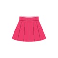 Fashion woman skirt. Stylish elegant garment, cartoon basic clothing apparel, cute outfit wardrobe. Vector illustration