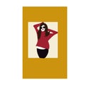 Fashion woman in style pop art. Vector illustration. Elegant Royalty Free Stock Photo