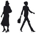 Fashion woman silhouettes Royalty Free Stock Photo