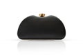 Fashion women black handbag clutch isolated on white background Royalty Free Stock Photo