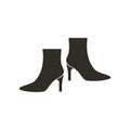 Fashion women boots. Stylish elegant shoes, cartoon basic spring autumn footwear garment. Vector flat illustration