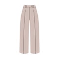 Fashion women pants. Stylish elegant trousers, basic clothing apparel, cartoon outfit wardrobe. Vector flat illustration