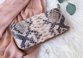 Fashion women python skin belt bag