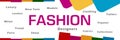 Fashion Word Cloud Abstract Colorful Background Royalty Free Stock Photo