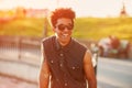 Fashion young male wearing sunglasses Royalty Free Stock Photo