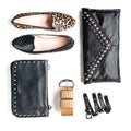 Fashionable accessories: shoes, clutches, belts