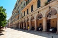 A cafe of Liston in Corfu, Greece Royalty Free Stock Photo