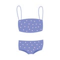 Fashionable bandeau top and bottom with dots.