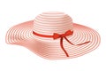 Fashionable beach female hat