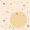 Fashionable beige modern background with colored snowflakes,