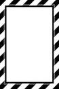 Fashionable black and white stripe frame template for background copy space, banner frame striped awning, stripe frame