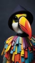 Fashionable bright toucan