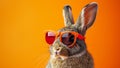 Fashionable Bunny Portrait in Vibrant Summershade Sunglasses