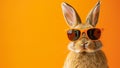 Fashionable Bunny Portrait in Vibrant Summershade Sunglasses