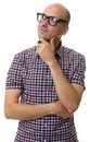 Fashionable casual man thinking and looking up Royalty Free Stock Photo