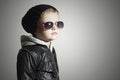 Fashionable child boy in sunglasses Royalty Free Stock Photo